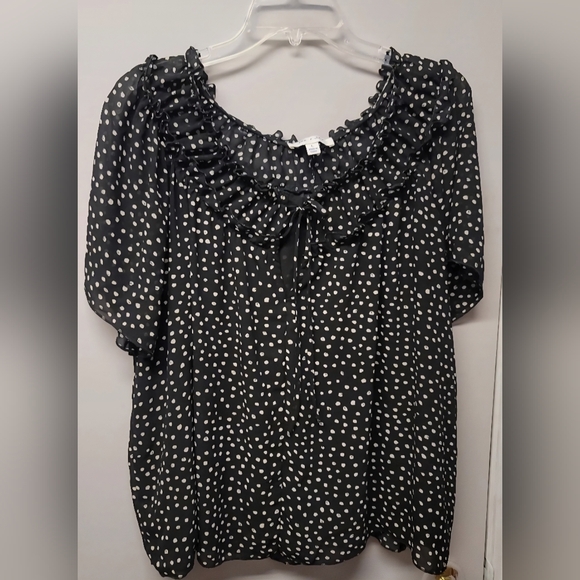 Large She & Sky Poke A Dot Blouse - Picture 1 of 7